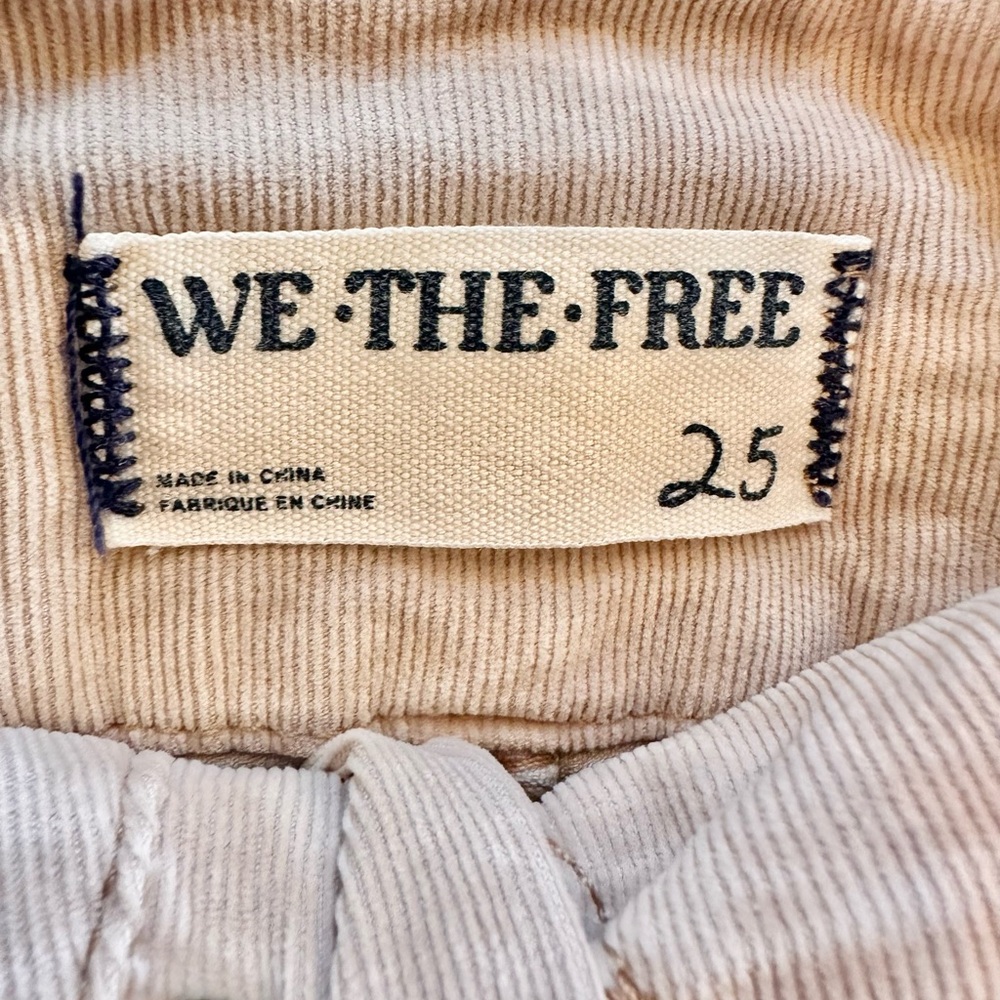 Free People High Rise Corduroy Flare Pants – Beige / Sand – Size 25 - Picture 7 of 7